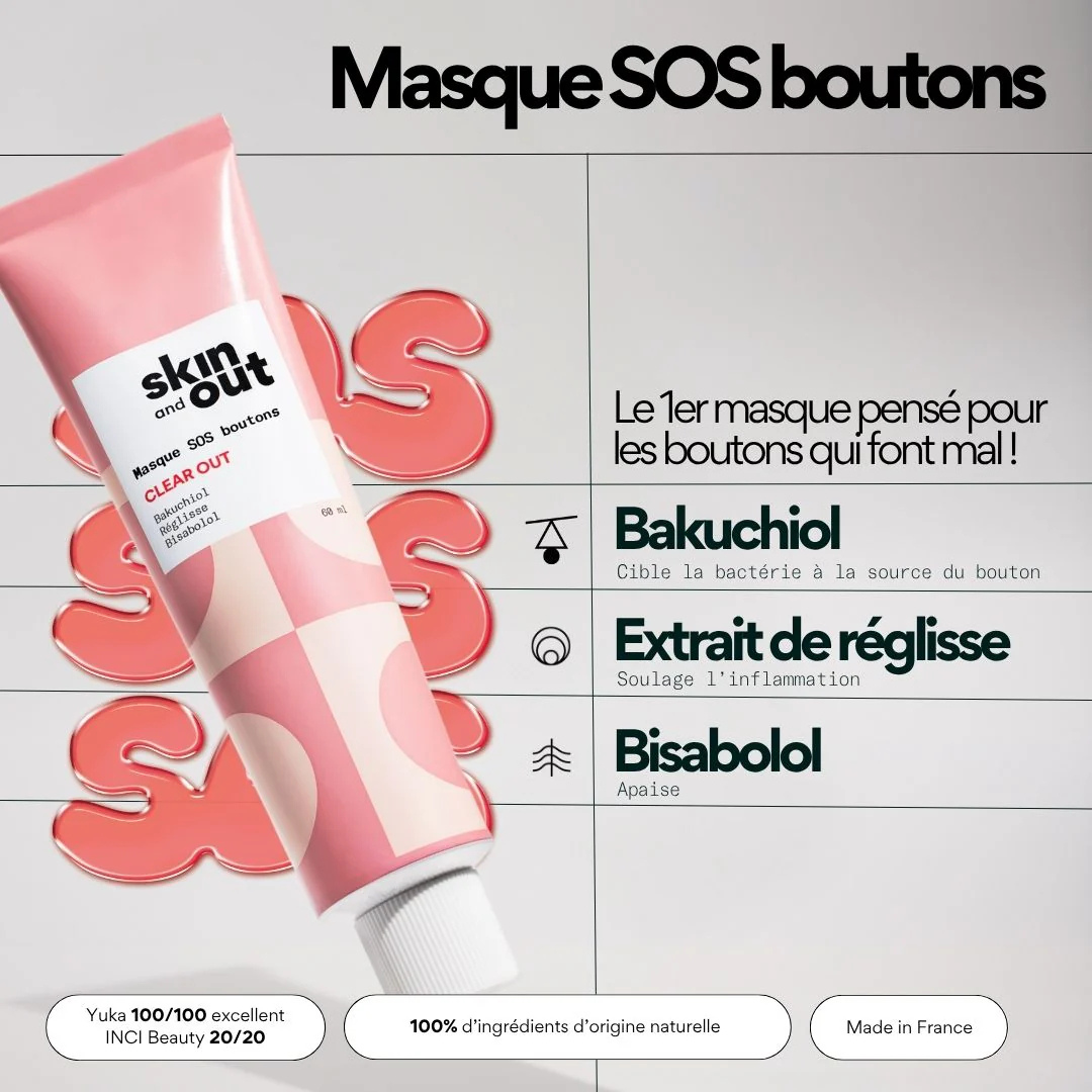 Clear Out - Masque apaisant pour les boutons - SKIN & OUT