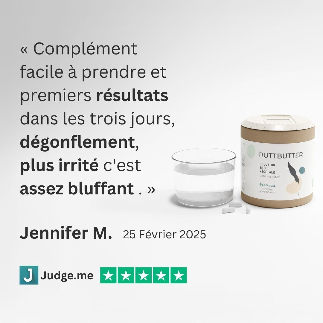 Compléments alimentaires pour les hémorroïdes - Butt Butter