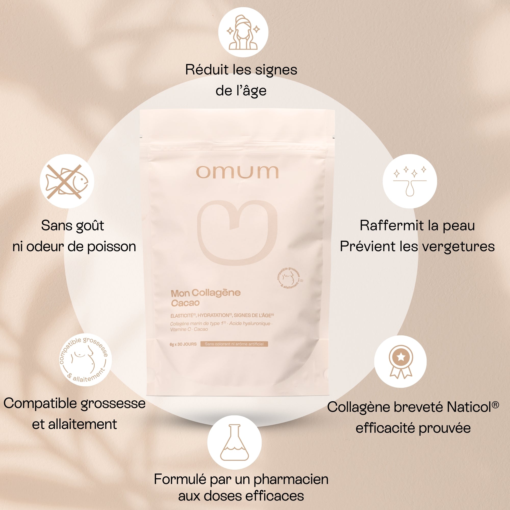 Collagène Marin goût chocolat - Omum