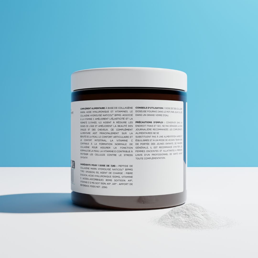 Packaging pot collagen booster peau french herborist