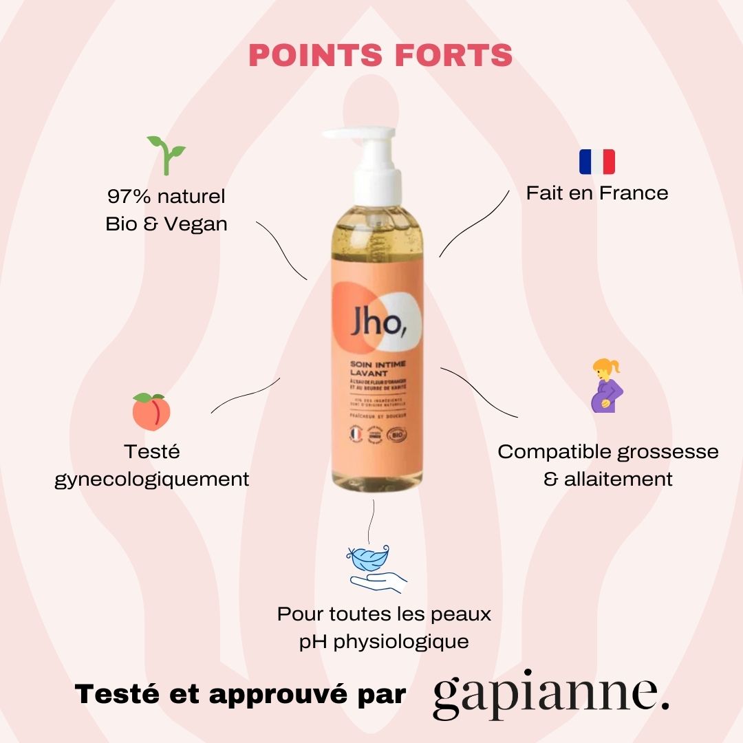 Gel intime lavant doux bio - Jho-Gapianne