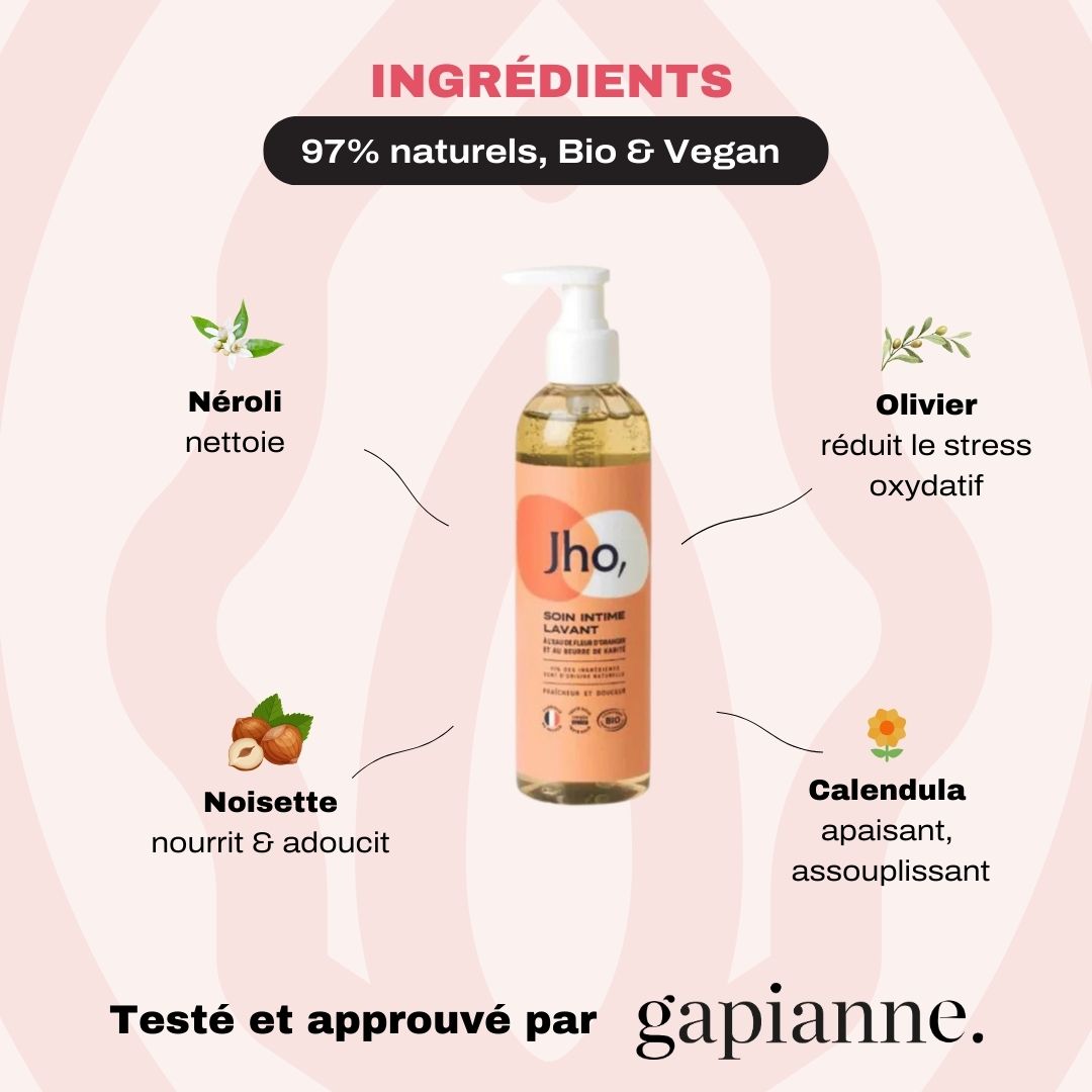 Gel intime lavant doux bio - Jho-Gapianne