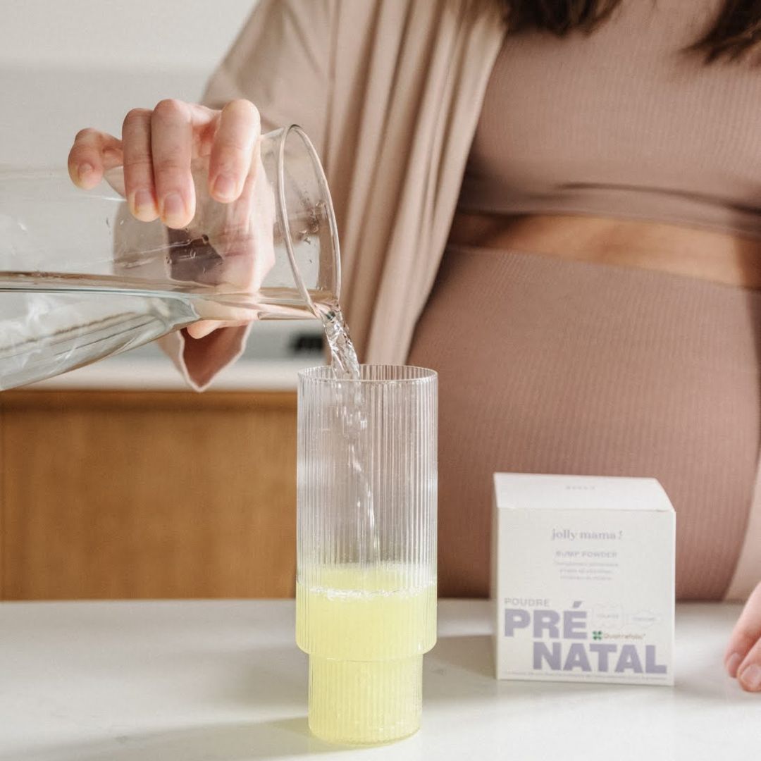 Vitamines prénatales à boire - Goût pêche - Bump Powder Jolly Mama