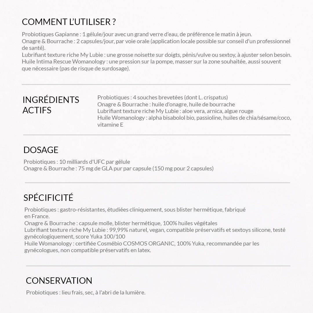 Routine Sécheresse Intime