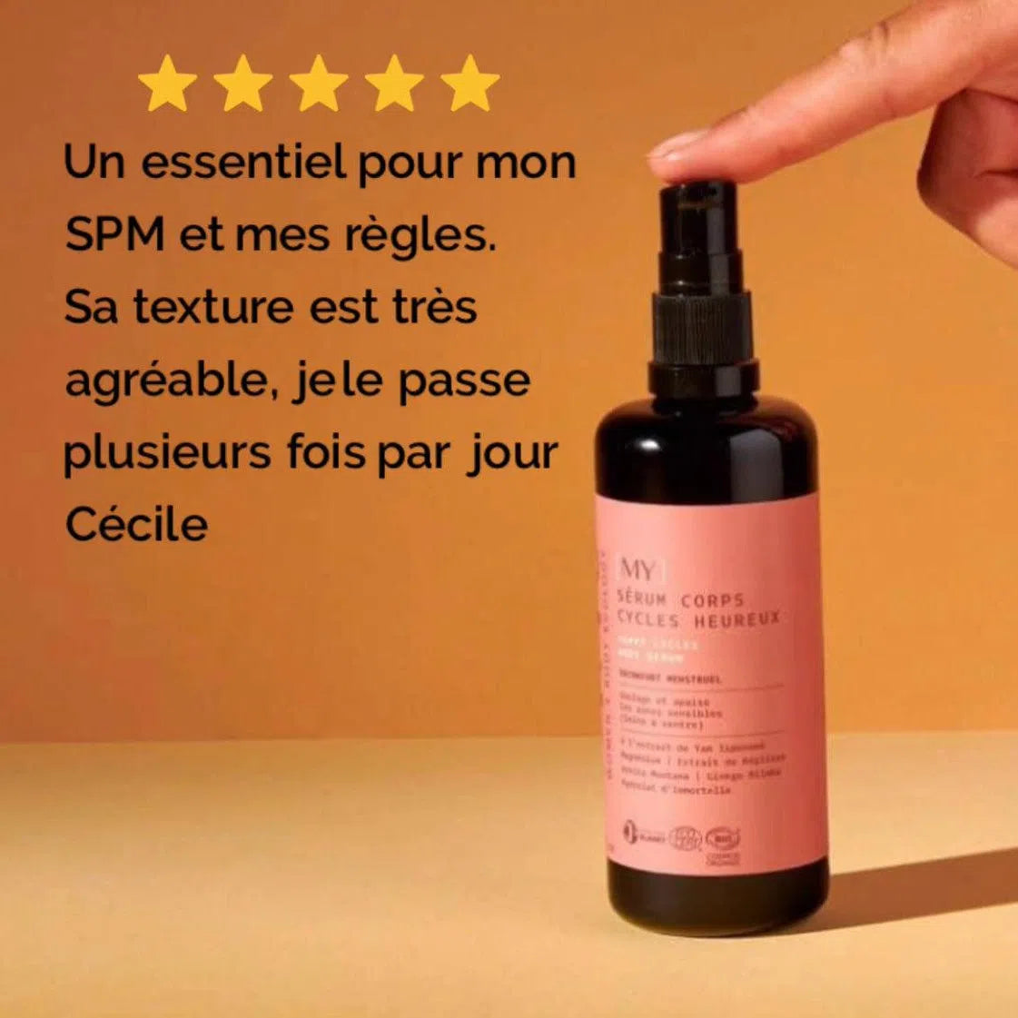 Avis sur le sérum cycles heureux contre les douleurs de règles de Miyé