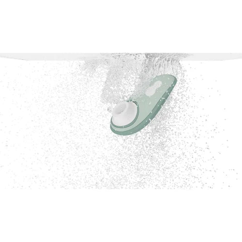 sextoy clitoridien air pulsé couleur sauge waterproof à utiliser sous l'eau