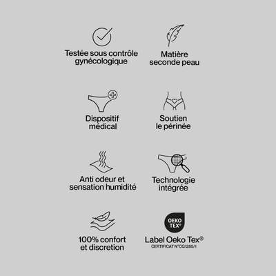 Culottes lavables pour fuites urinaires et incontinence - Smoon