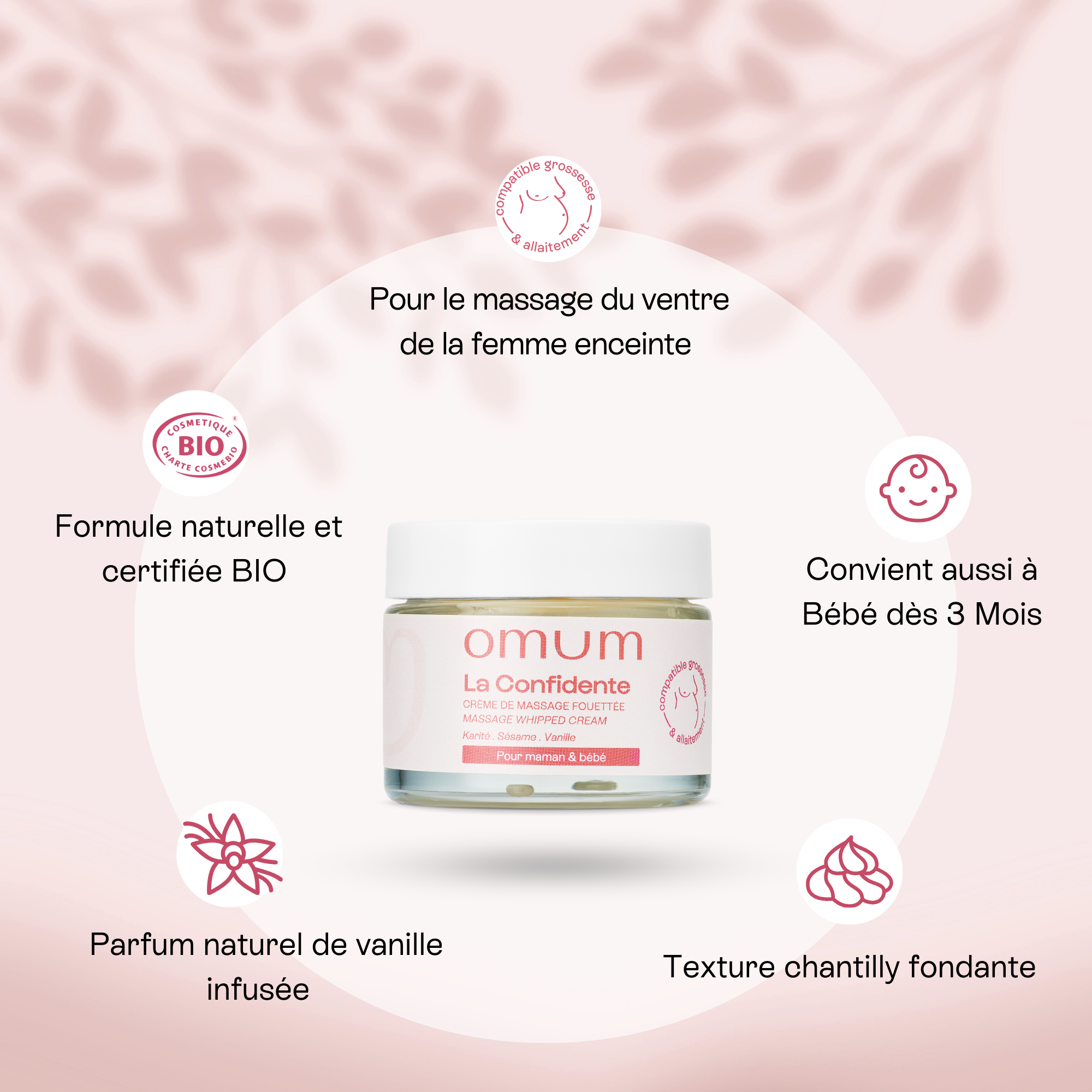 Crème massage femme enceinte - Omum