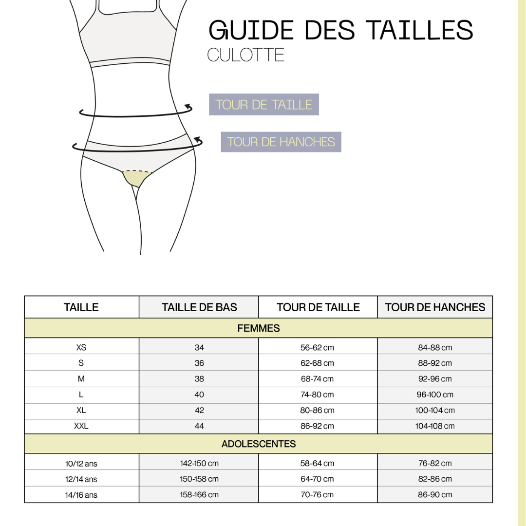 La Culotte menstruelle taille haute - flux moyen - Smoon