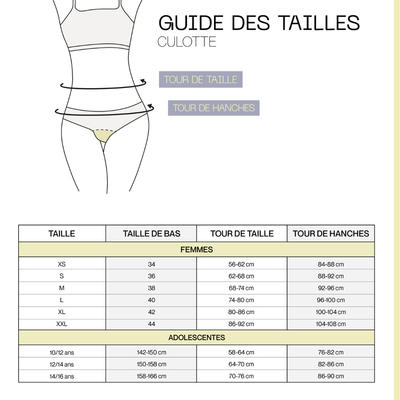La Culotte menstruelle taille haute - flux moyen - Smoon
