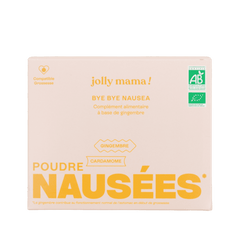 Jolly Mama - complément 100 % bio conçu pour soulager naturellement les nausées et vomissements liés à la grossesse