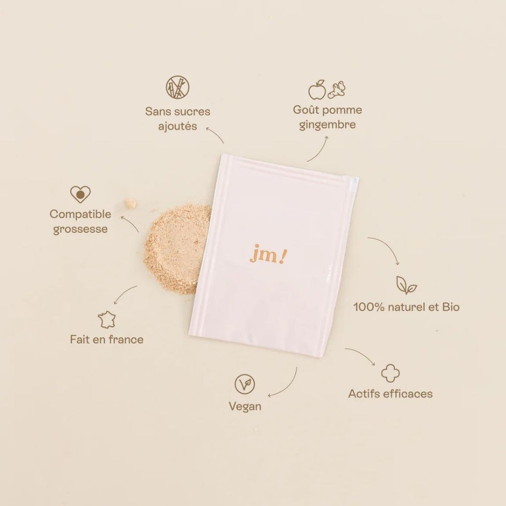 Jolly Mama - complément 100 % bio conçu pour soulager naturellement les nausées et vomissements liés à la grossesse