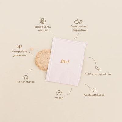 Jolly Mama - complément 100 % bio conçu pour soulager naturellement les nausées et vomissements liés à la grossesse