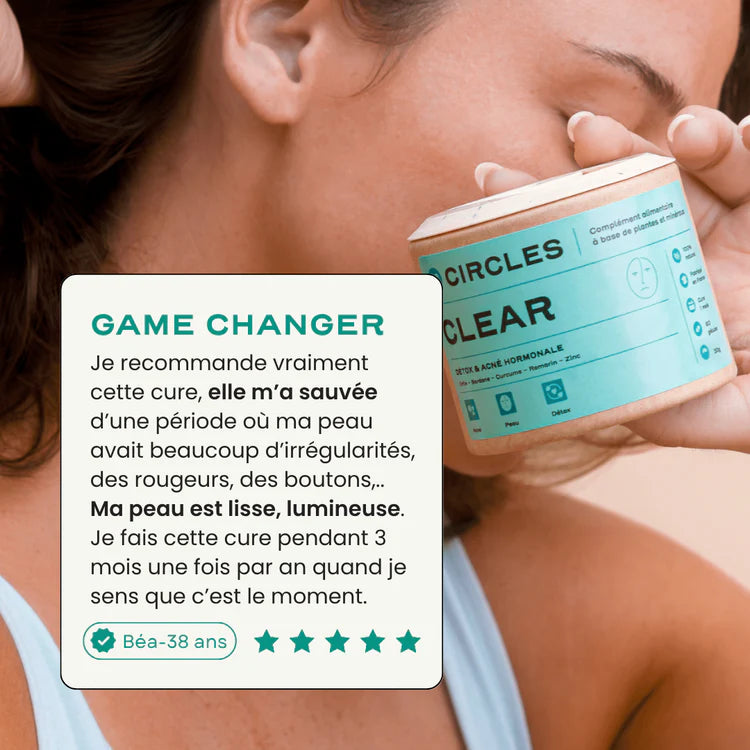 Cure 1 à 3 mois pour l'acné hormonale - Clear Circles