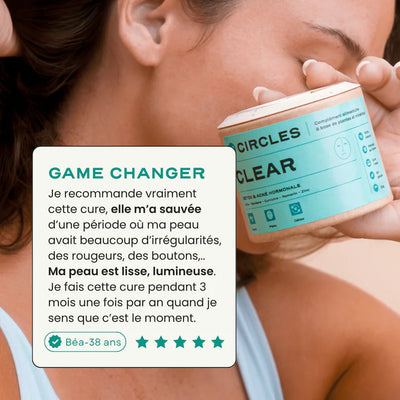 Cure 1 à 3 mois pour l'acné hormonale - Clear Circles