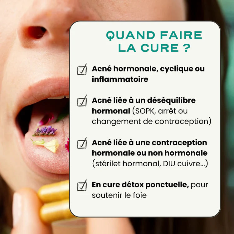 Cure 1 à 3 mois pour l'acné hormonale - Clear Circles