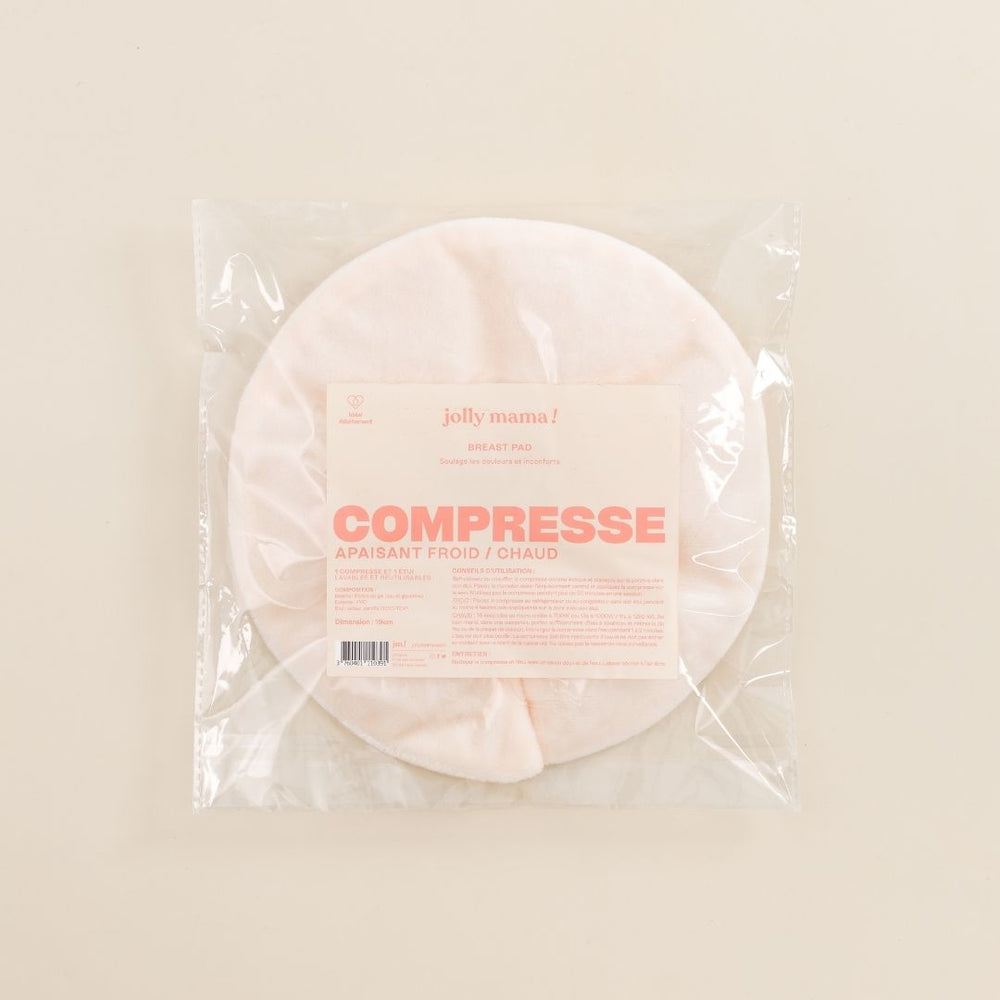 Compresses d’allaitement Jolly Mama, conçues pour offrir un soulagement rapide et efficace aux mamans allaitantes.