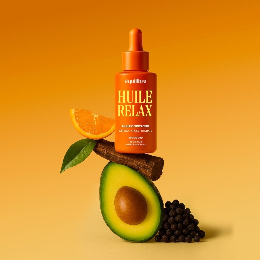 Huile de massage corps CBD - Équilibre