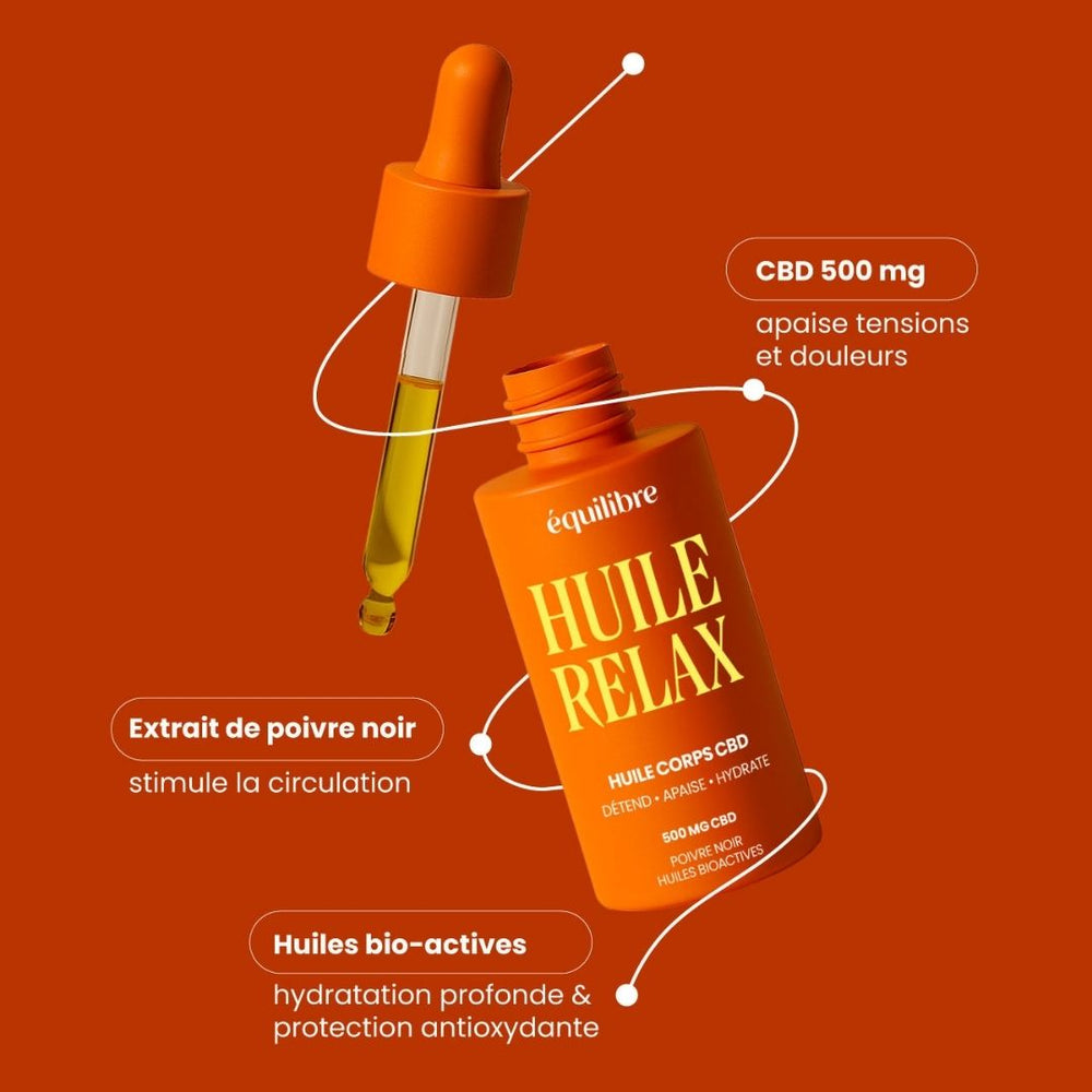 Huile de massage corps CBD - Équilibre