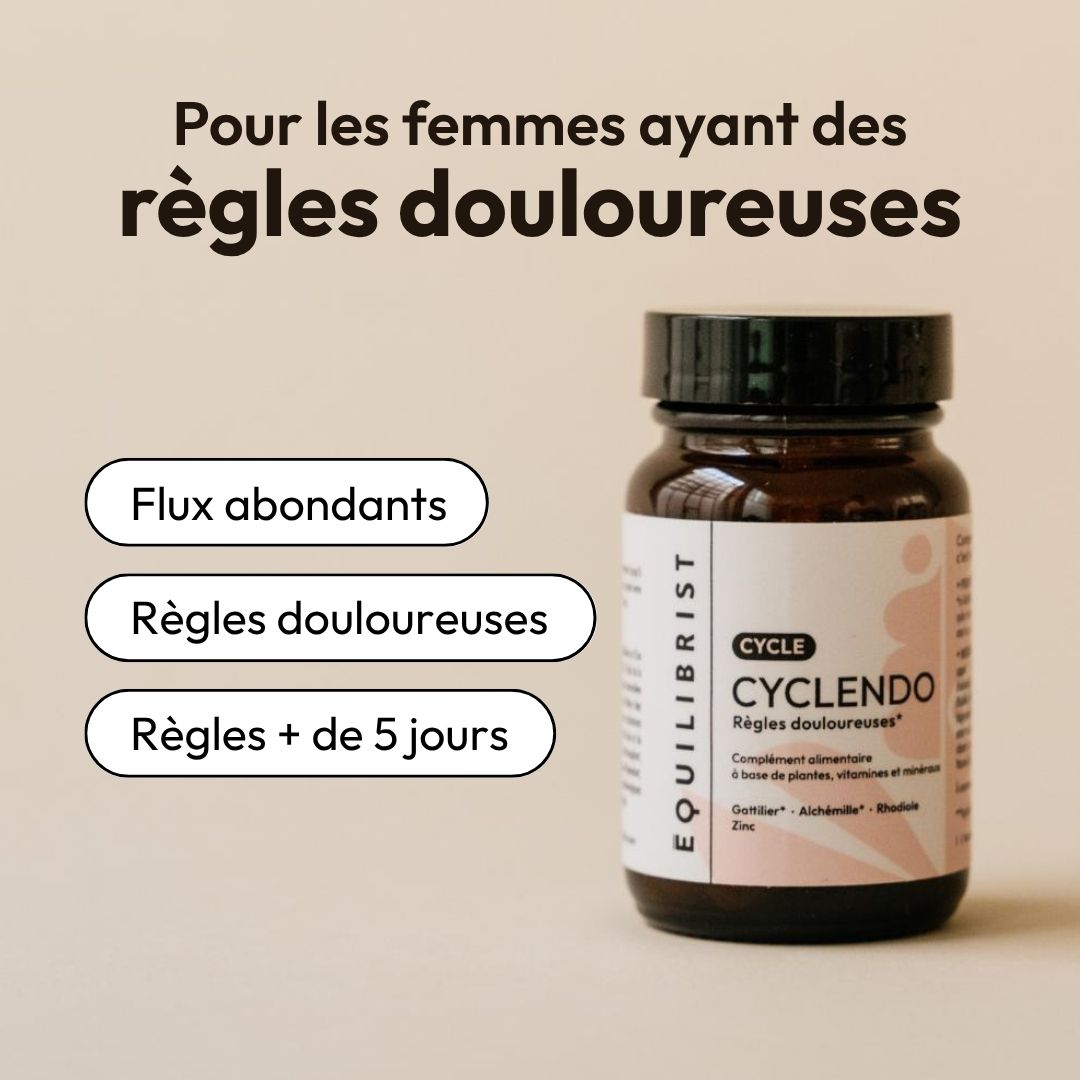Cyclendo Equilibrist, compléments alimentaires pour soulager les douleurs menstruelles intenses et réduire les flux abondants