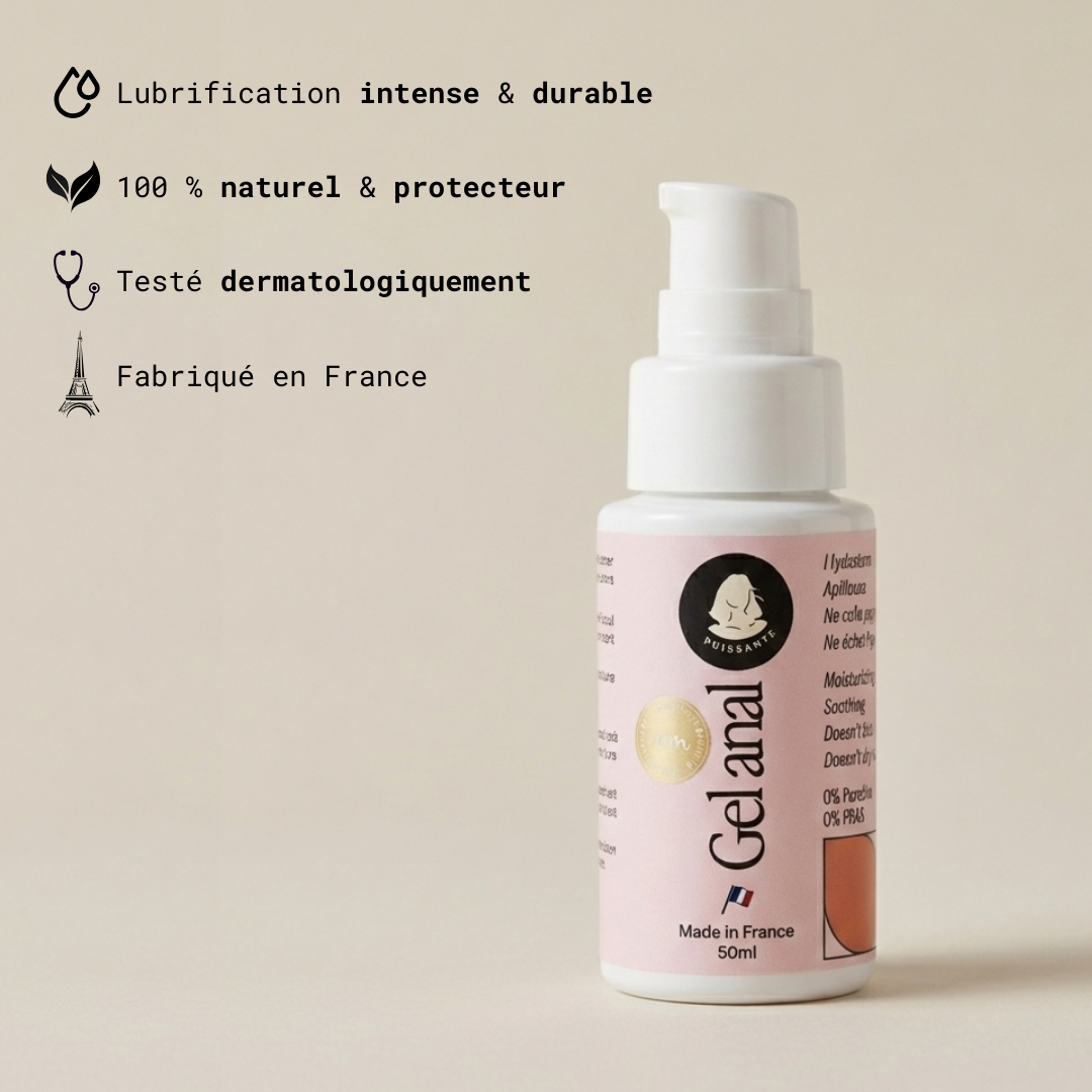 Lubrifiant anal 100% naturel, hydratant et apaisant – Lubrifiant intime Puissante