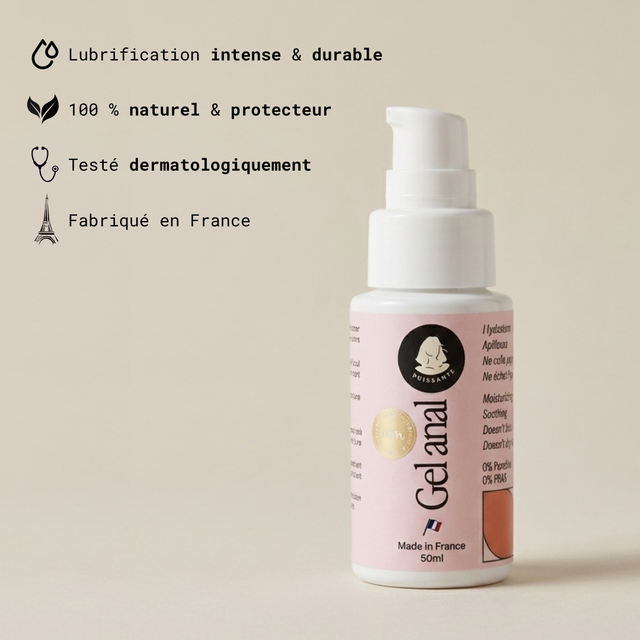 Lubrifiant anal 100% naturel, hydratant et apaisant – Lubrifiant intime Puissante