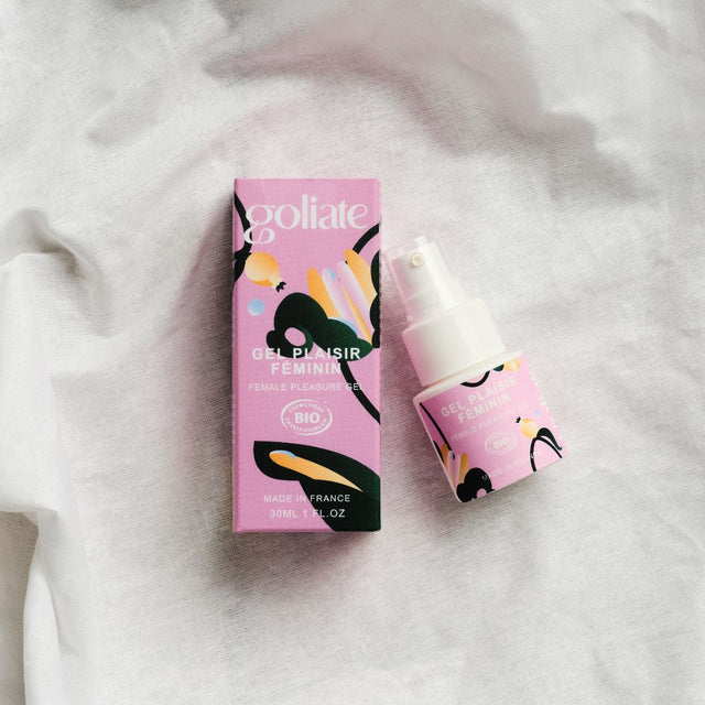 Gel plaisir féminin de la marque Goliate à effet chaud/froid - naturel & certifié bio