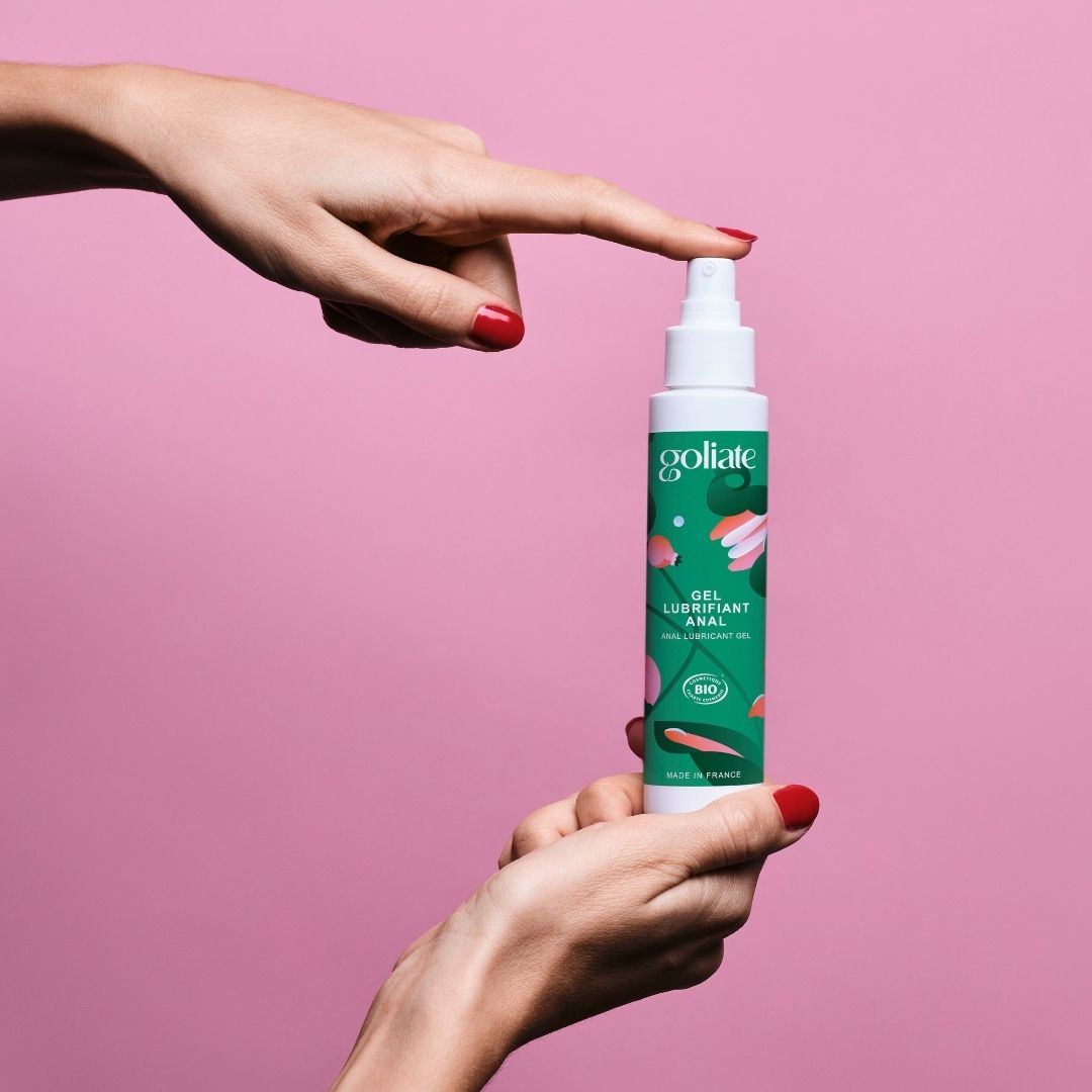 Gel lubrifiant anal de la marque Goliate spécialement conçu pour faciliter la pratique de l’anal