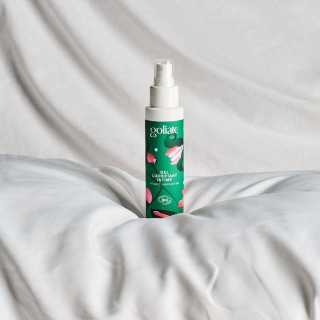 Lubrifiant naturel de la marque Goliate certifié bio longue durée pour un rapport sexuel fluide