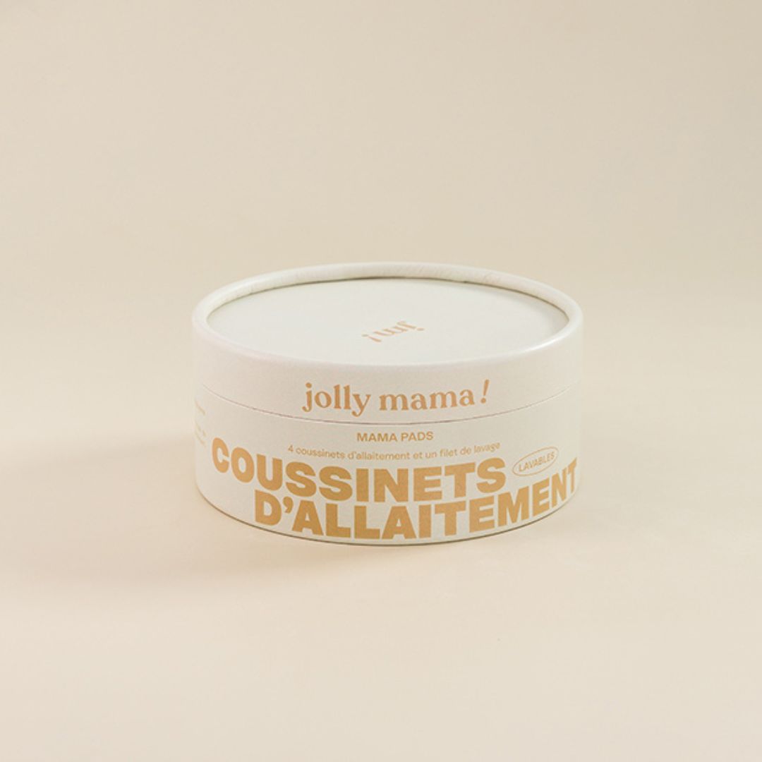 Lot de 4 Coussinets d'allaitement Jolly Mama avec filet de lavage