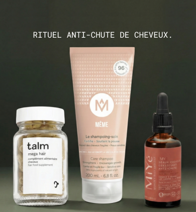 Pack anti-chute de cheveux à offrir. Idée de cadeau original. 