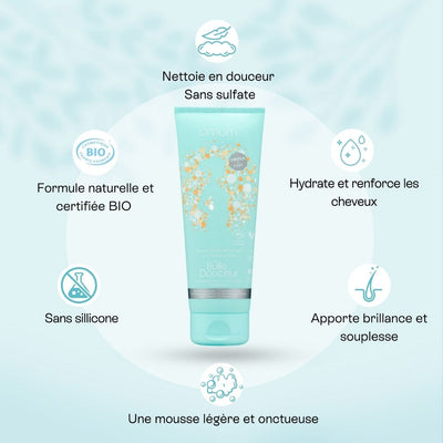 Omum - shampoing naturel sans sulfate forumlé pour fortifier et hydrater les cheveux