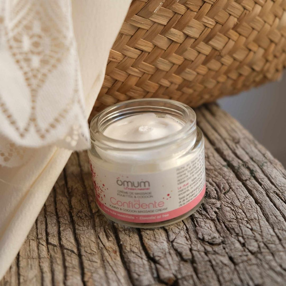 Crème massage femme enceinte, idéale pour le massage du ventre pendant la grossesse - Omum