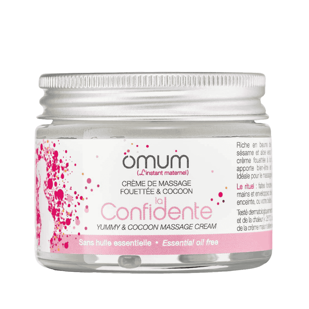 Crème massage femme enceinte, idéale pour le massage du ventre pendant la grossesse - Omum