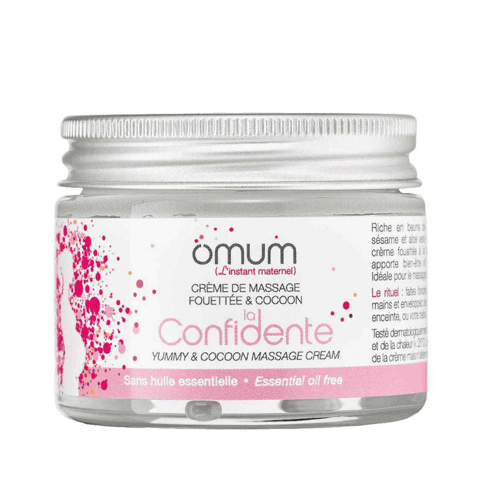 Crème massage femme enceinte, idéale pour le massage du ventre pendant la grossesse - Omum