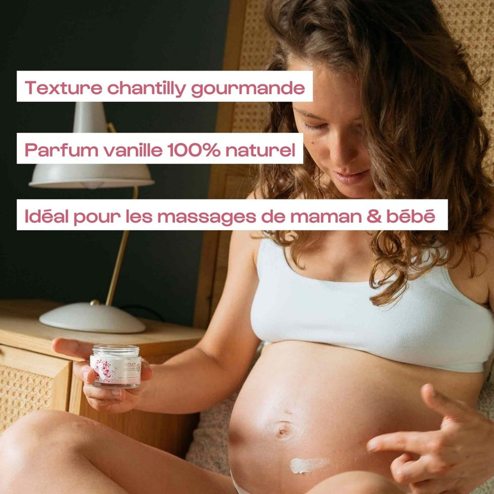 Crème massage femme enceinte, idéale pour le massage du ventre pendant la grossesse - Omum