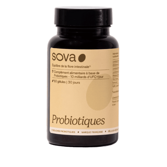 Probiotiques Sova :  finis les ballonnements et les inconforts digestifs 