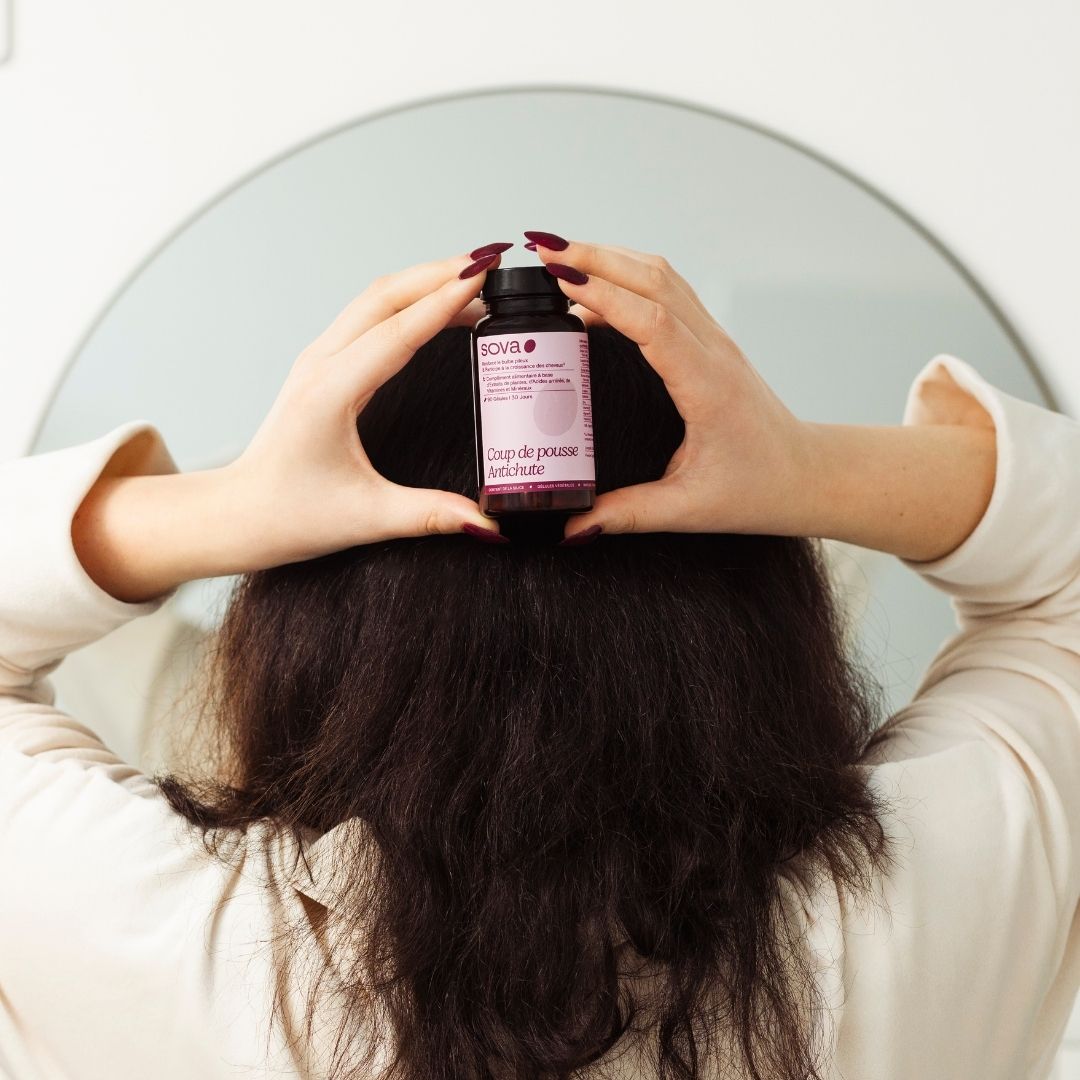 Cure anti-chute de cheveux Sova qui favorise la pousse, freine la chute et renforce les cheveux fragiles