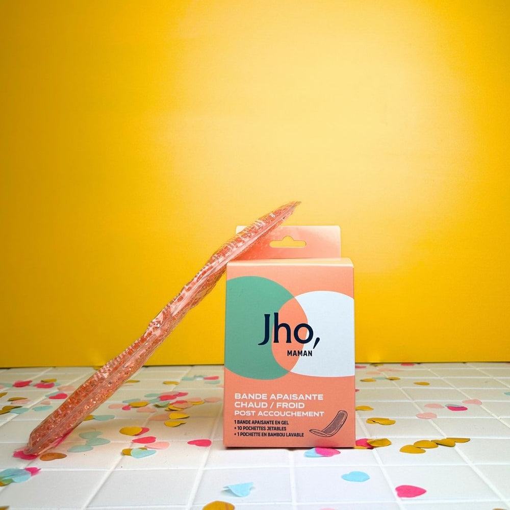 Jho - bande réutilisable à effet chaud ou froid pour soulager naturellement les douleurs du post-partum 
