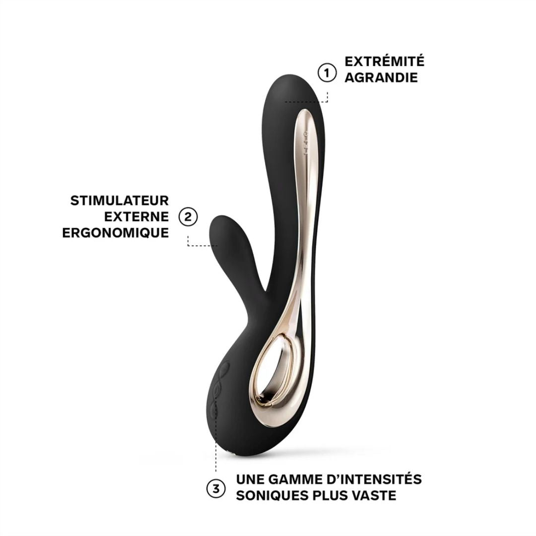 Stimulateur clitoridien et vibromasseur point g rabbit - Noir – SORAYA 2 - Lelo