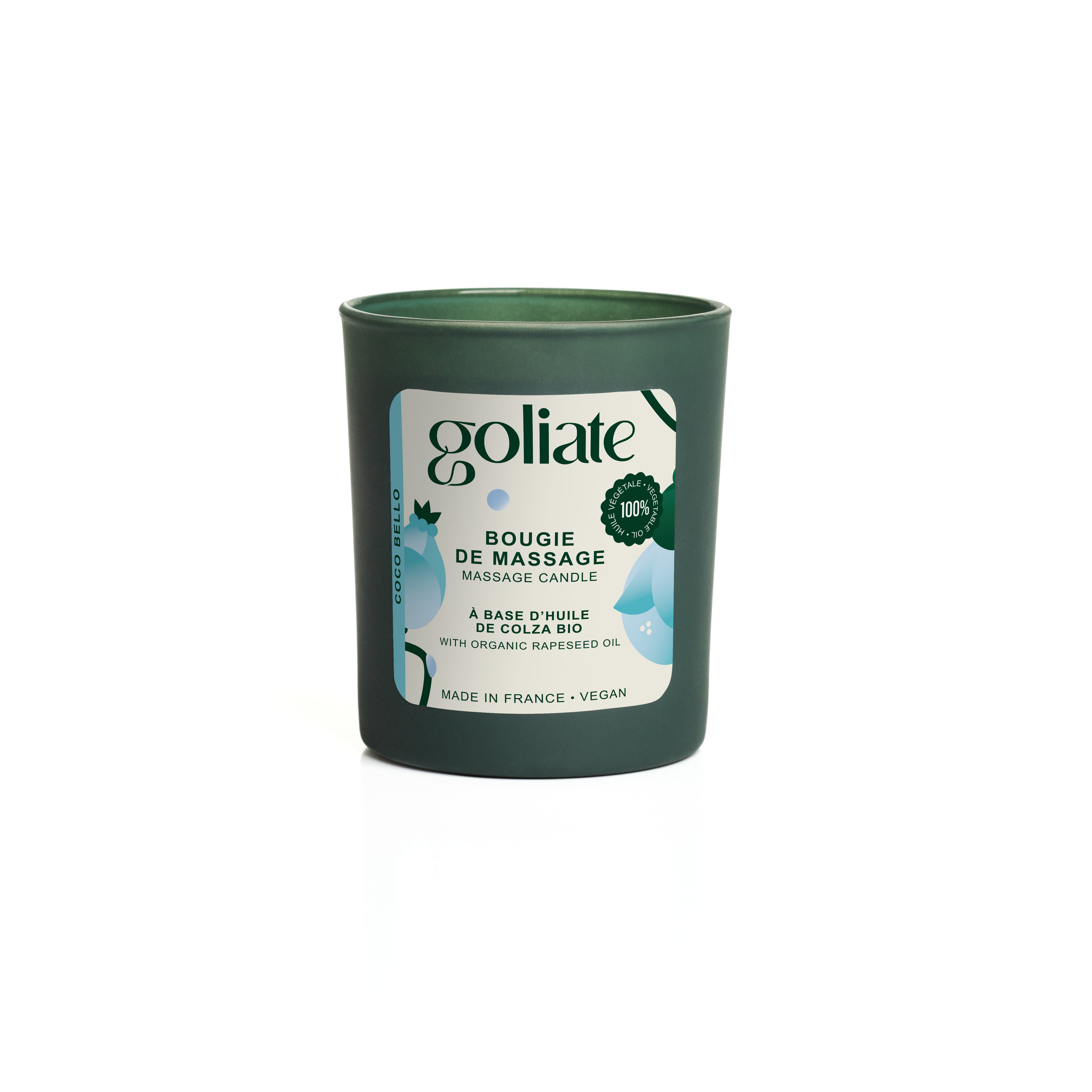 Bougie de Massage Sensorielle Goliate – Huile Fondante Bio & Vegan