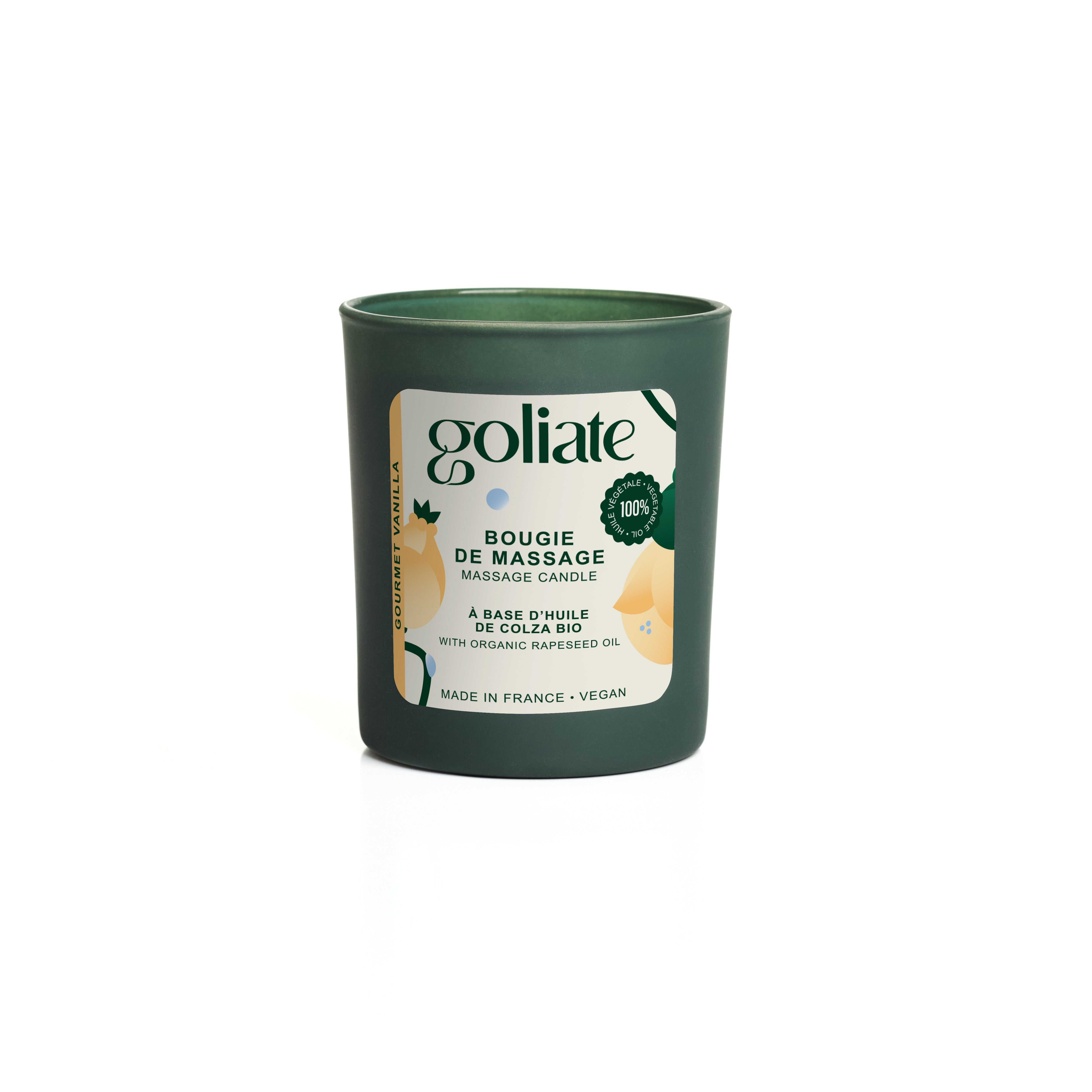 Bougie de Massage Sensorielle Goliate – Huile Fondante Bio & Vegan