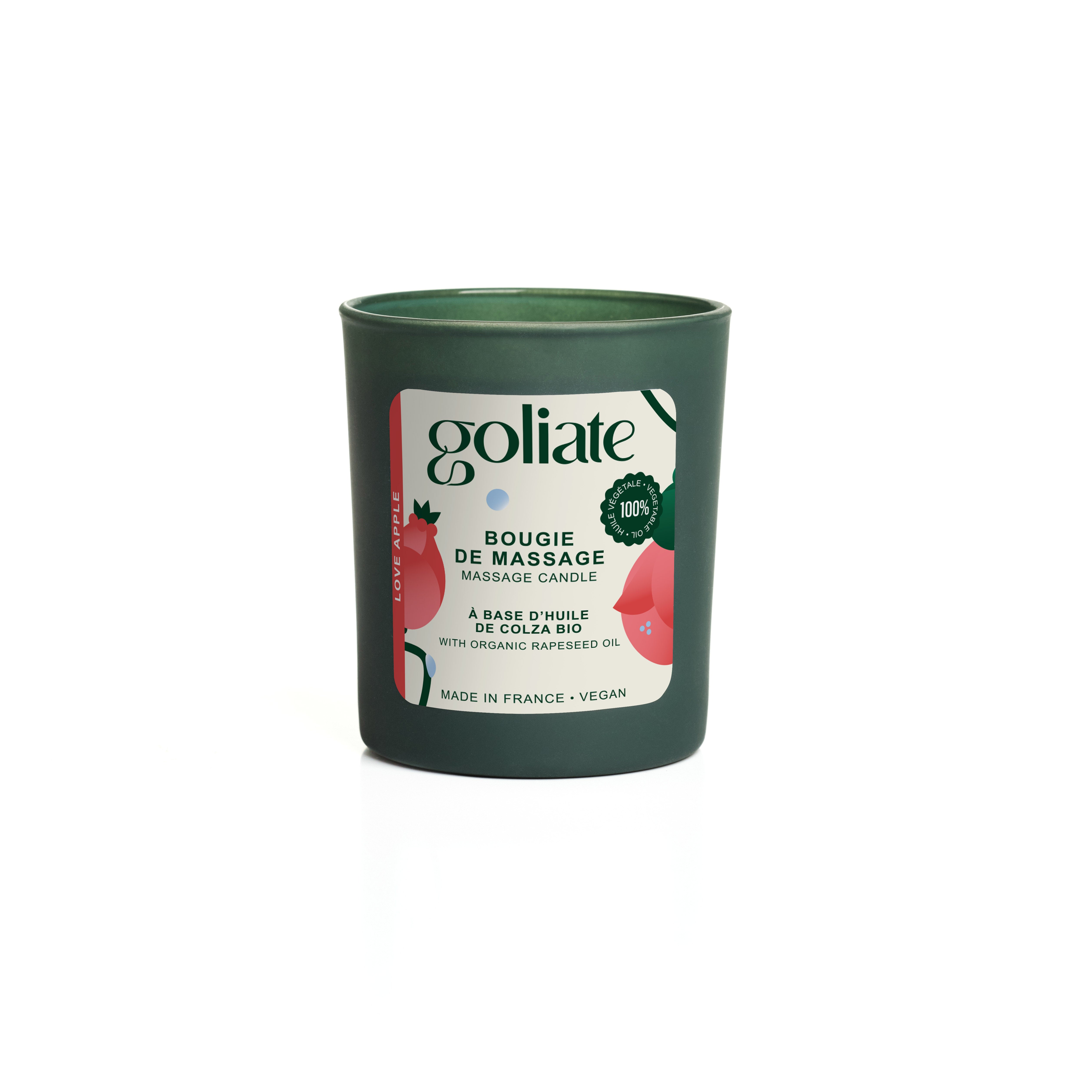 Bougie de Massage Sensorielle Goliate – Huile Fondante Bio & Vegan