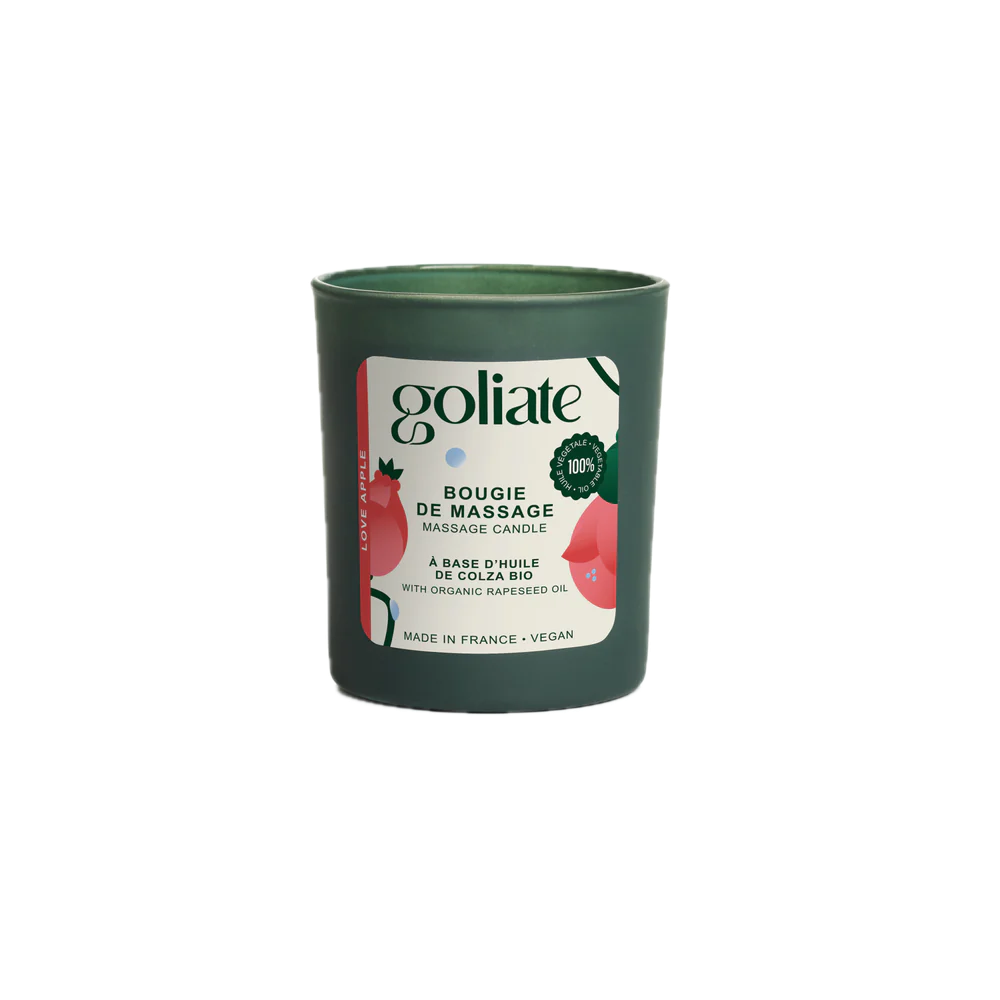 Bougie de Massage Sensorielle Goliate – Huile Fondante Bio & Vegan