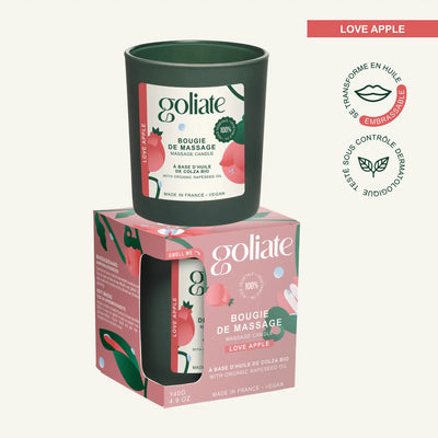 Bougie de Massage Sensorielle Goliate – Huile Fondante Bio & Vegan