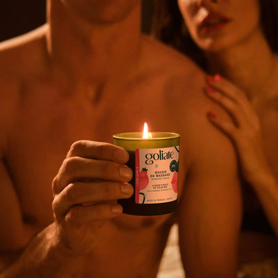 Bougie de Massage Sensorielle Goliate – Huile Fondante Bio & Vegan