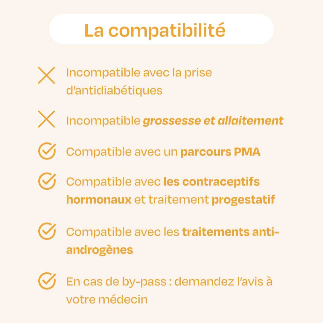 Les compatibilité du compléments balances tes sucres de Sova