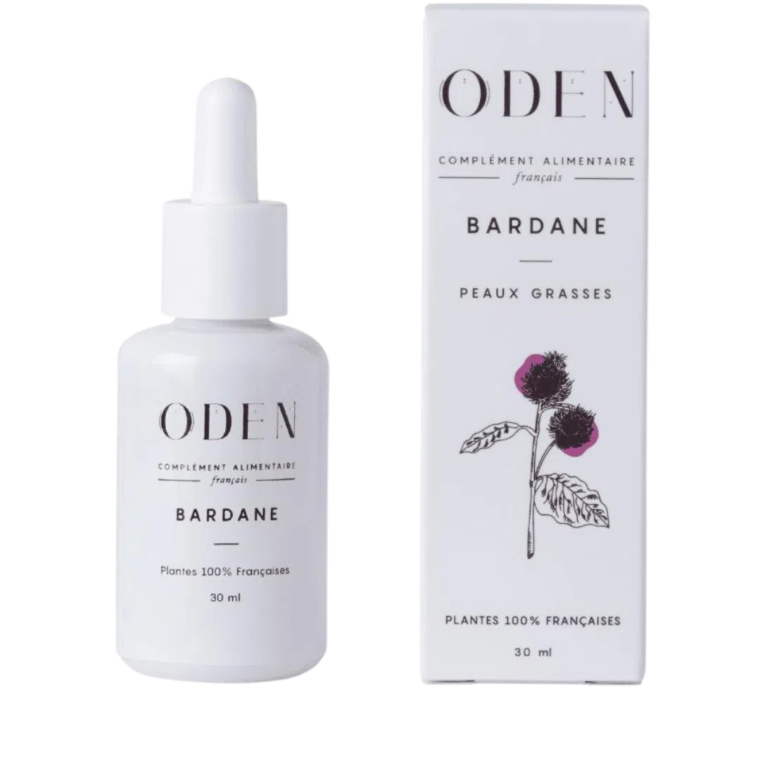 Compléments alimentaires anti acnés & imperfections - Bardane - Oden