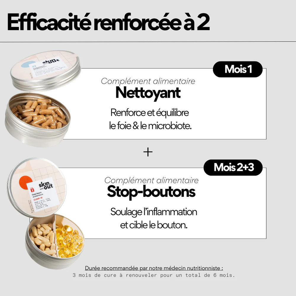 Complément alimentaire cure anti-imperfections - SKIN & OUT