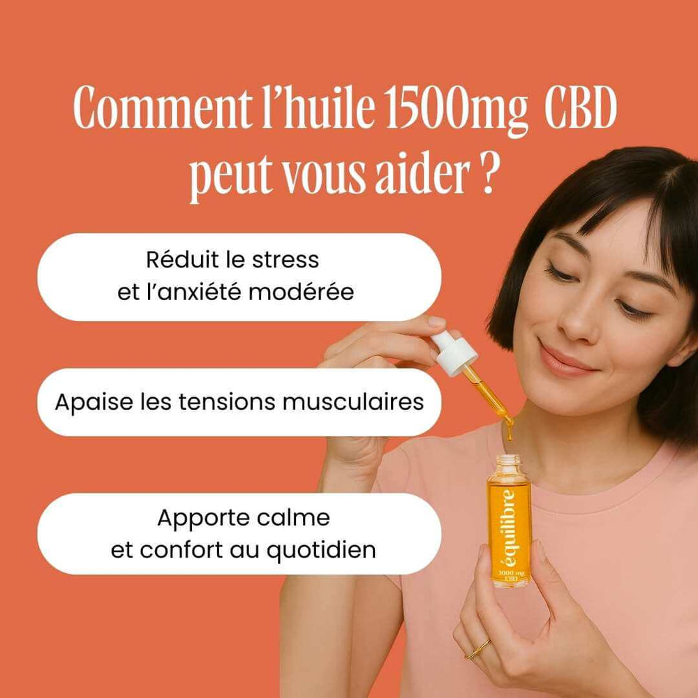 Huile de CBD 15% - Douleurs & Stress - Équilibre